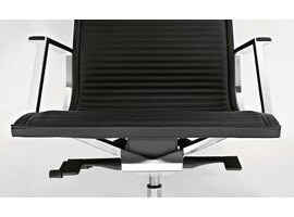Luxy Nulite Medium Back bureaustoel in leder of kunstleder – Italiaanse stoel met multiblock mechanisme en aluminium armleuningen