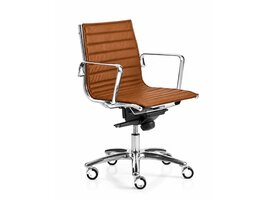 Luxy Fauteuil de bureau Luxy Light en cuir ou similicuir – siège italien avec structure aluminium et mécanisme relax Fauteuil de bureau Luxy Light en cuir ou similicuir – siège italien avec structure aluminium et mécanisme relax