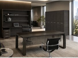 Bralco Bralco Arche directiebureau – Italiaans designbureau in fineer, melamine en leder van 180 tot 240 cm Bralco Arche directiebureau – Italiaans designbureau in fineer, melamine en leder van 180 tot 240 cm