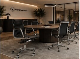 Luxy Nulite Medium Back bureaustoel in leder of kunstleder – Italiaanse stoel met multiblock mechanisme en aluminium armleuningen