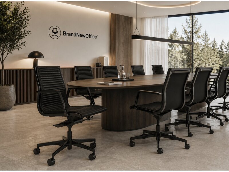 Luxy Nulite Medium Back bureaustoel in leder of kunstleder – Italiaanse stoel met multiblock mechanisme en aluminium armleuningen