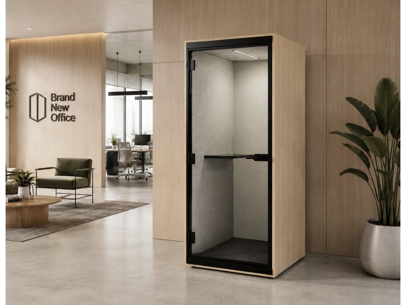 Pod acoustique Narbutas Sonus S – phone booth avec isolation sonore classe B selon ISO 23351-1