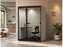Narbutas Narbutas SONUS S+ verrijdbare acoustic pod – mobiele akoestische werkpod met klasse B geluidsisolatie Narbutas SONUS S+ verrijdbare acoustic pod – mobiele akoestische werkpod met klasse B geluidsisolatie