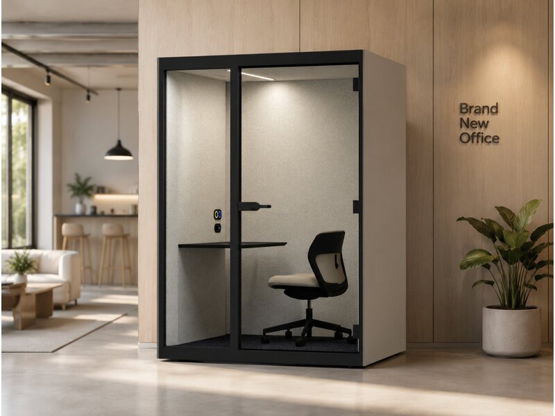 Narbutas SONUS S+ verrijdbare acoustic pod – mobiele akoestische werkpod met klasse B geluidsisolatie