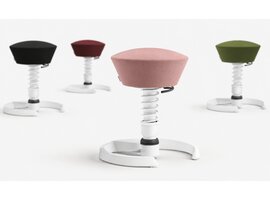 Aeris Aeris Swopper zitkruk – ergonomische 3D zitkruk in titaan met wolmix bekleding Aeris Swopper zitkruk – ergonomische 3D zitkruk in titaan met wolmix bekleding