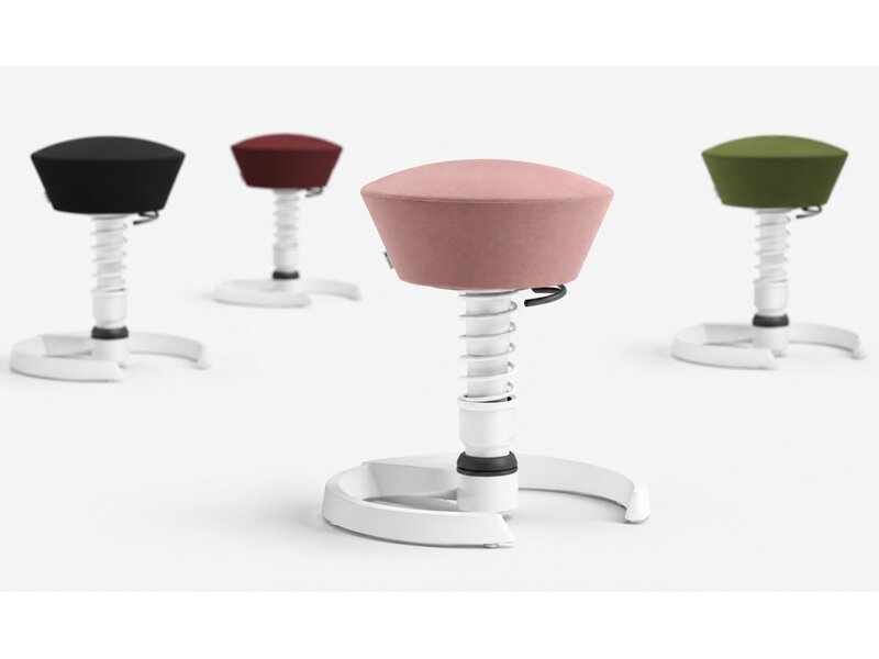 Aeris Swopper zitkruk – ergonomische 3D zitkruk in titaan met wolmix bekleding
