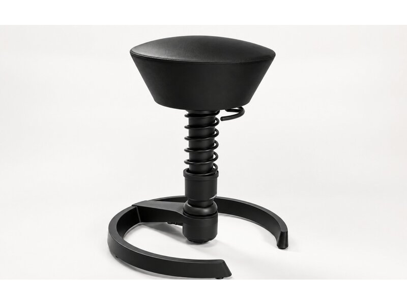 Aeris Swopper kunstleder zitkruk – ergonomische 3D zitkruk met antraciet onderstel