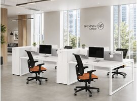 Narbutas Narbutas Nova design werkplek – elegant bureau-eiland voor 2 of 4 personen Narbutas Nova design werkplek – elegant bureau-eiland voor 2 of 4 personen