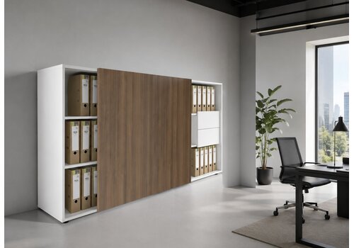 Zig Zag kast met schuifdeur