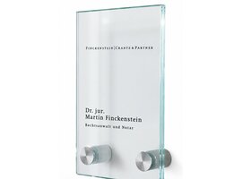 Cristallo plaques de porte - 16h x 10l x 2,8p cm