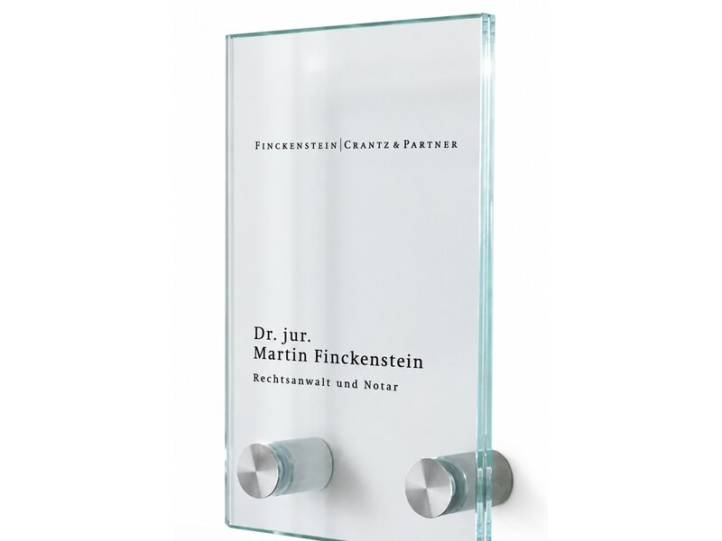 Cristallo plaques de porte - 16h x 10l x 2,8p cm