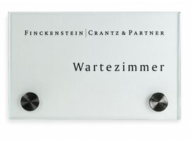 Cristallo plaques de porte - 10h x 16l x 2,8p cm