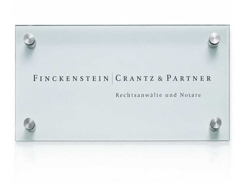 Cristallo bedrijfsbewijzering - 30h x 60b x 4,5d cm