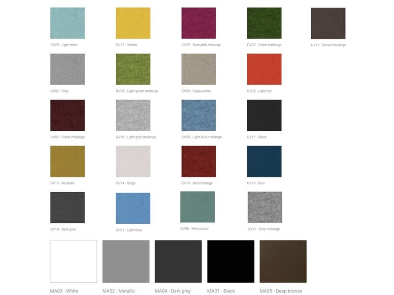 Narbutas Twist & Sit vergaderstoel – stapelbare designstoel met metalen onderstel