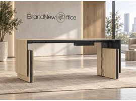 Narbutas Bureau de direction assis-debout électrique Narbutas Motion Executive – Design élégant en placage bois pour dirigeants actifs Bureau de direction assis-debout électrique Narbutas Motion Executive – Design élégant en placage bois pour dirigeants actifs
