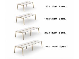 Narbutas Table de réunion Narbutas Nova Wood – table chaleureuse avec pieds en frêne massif Table de réunion Narbutas Nova Wood – table chaleureuse avec pieds en frêne massif