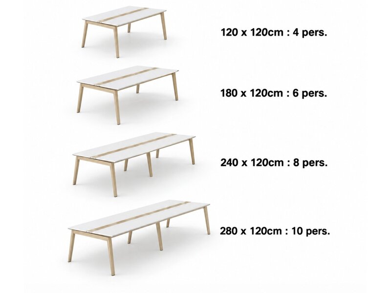 Narbutas Table de réunion Narbutas Nova Wood – table chaleureuse avec pieds en frêne massif Table de réunion Narbutas Nova Wood – table chaleureuse avec pieds en frêne massif