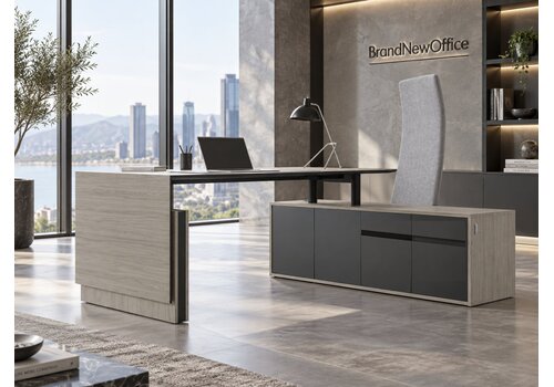 Motion Executive elektrisch bureau met aanbouw