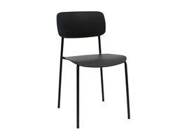 Kick collection KICK LIO eetkamerstoel – smalle kunststof stoel met retro design en metalen frame KICK LIO eetkamerstoel – smalle kunststof stoel met retro design en metalen frame