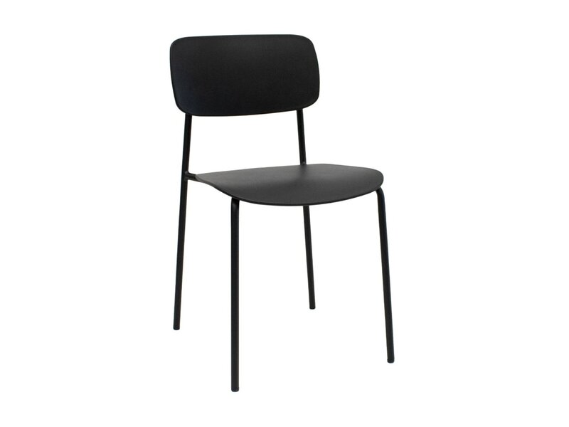 Kick collection KICK LIO eetkamerstoel – smalle kunststof stoel met retro design en metalen frame KICK LIO eetkamerstoel – smalle kunststof stoel met retro design en metalen frame