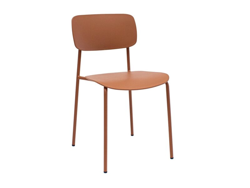 Kick collection KICK LIO eetkamerstoel – smalle kunststof stoel met retro design en metalen frame KICK LIO eetkamerstoel – smalle kunststof stoel met retro design en metalen frame