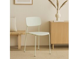 Kick collection KICK LIO eetkamerstoel – smalle kunststof stoel met retro design en metalen frame KICK LIO eetkamerstoel – smalle kunststof stoel met retro design en metalen frame