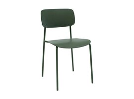 Kick collection KICK LIO eetkamerstoel – smalle kunststof stoel met retro design en metalen frame KICK LIO eetkamerstoel – smalle kunststof stoel met retro design en metalen frame