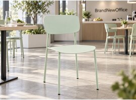 Kick collection KICK LIO eetkamerstoel – smalle kunststof stoel met retro design en metalen frame KICK LIO eetkamerstoel – smalle kunststof stoel met retro design en metalen frame