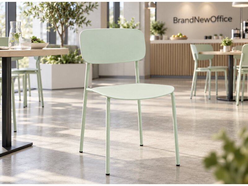 Kick collection KICK LIO eetkamerstoel – smalle kunststof stoel met retro design en metalen frame KICK LIO eetkamerstoel – smalle kunststof stoel met retro design en metalen frame