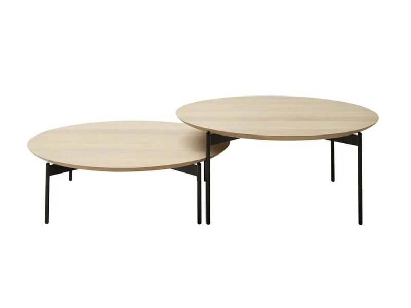 Softline JOE lage tafel low en high – ronde design salontafel voor lounge, lobby en moderne kantoorruimtes