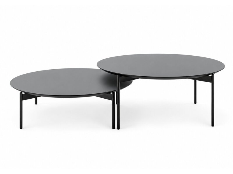 Softline JOE lage tafel low en high – ronde design salontafel voor lounge, lobby en moderne kantoorruimtes
