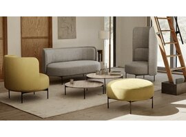 Softline JOE lage tafel low en high – ronde design salontafel voor lounge, lobby en moderne kantoorruimtes