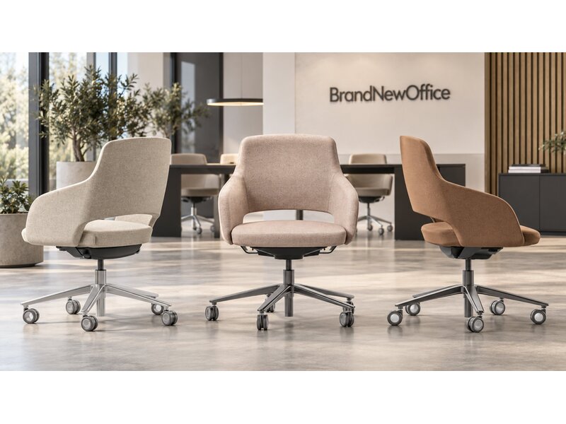 Narbutas Chaise de réunion Narbutas Sandie sur roulettes – Chaise design avec accoudoirs Chaise de réunion Narbutas Sandie sur roulettes – Chaise design avec accoudoirs