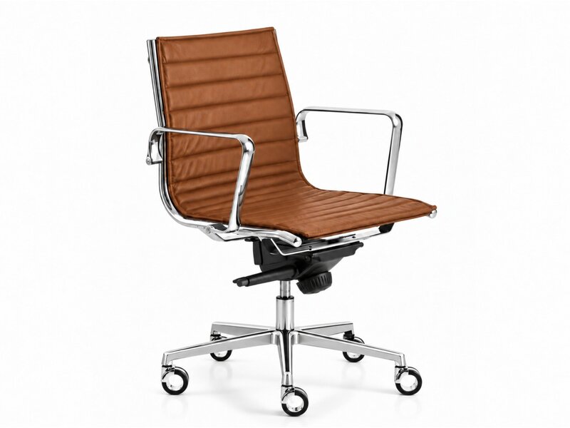 Luxy Fauteuil de bureau Luxy Light en cuir ou simili cuir – Fauteuil design à dossier bas Fauteuil de bureau Luxy Light en cuir ou simili cuir – Fauteuil design à dossier bas