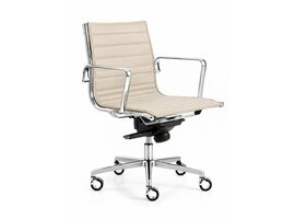 Luxy Fauteuil de bureau Luxy Light en cuir ou simili cuir – Fauteuil design à dossier bas Fauteuil de bureau Luxy Light en cuir ou simili cuir – Fauteuil design à dossier bas