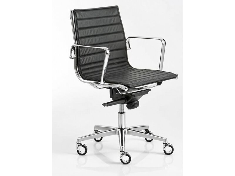 Luxy Fauteuil de bureau Luxy Light en cuir ou simili cuir – Fauteuil design à dossier bas Fauteuil de bureau Luxy Light en cuir ou simili cuir – Fauteuil design à dossier bas