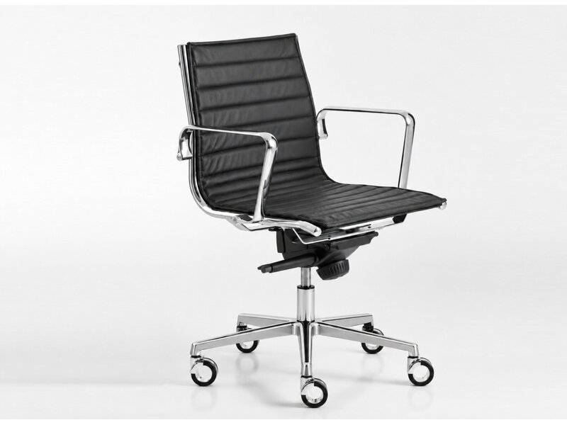 Luxy Fauteuil de bureau Luxy Light en cuir ou simili cuir – Fauteuil design à dossier bas Fauteuil de bureau Luxy Light en cuir ou simili cuir – Fauteuil design à dossier bas