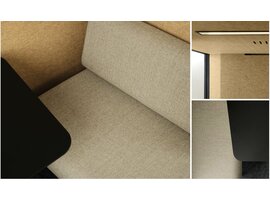 Narbutas SONUS M – Cabine acoustique 2 personnes avec canapé intégré