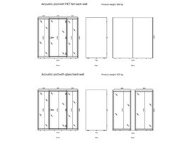 Narbutas SONUS M – Cabine acoustique sans canapé pour usage flexible