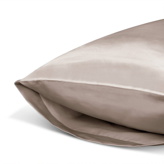 HER MOTIONS Taupe Satijn Kussensloop 60x70 cm