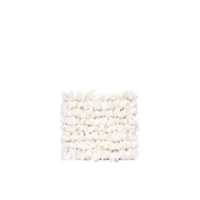 VEGANBOOST Satijnen Scrunchies Wit 8x Klein