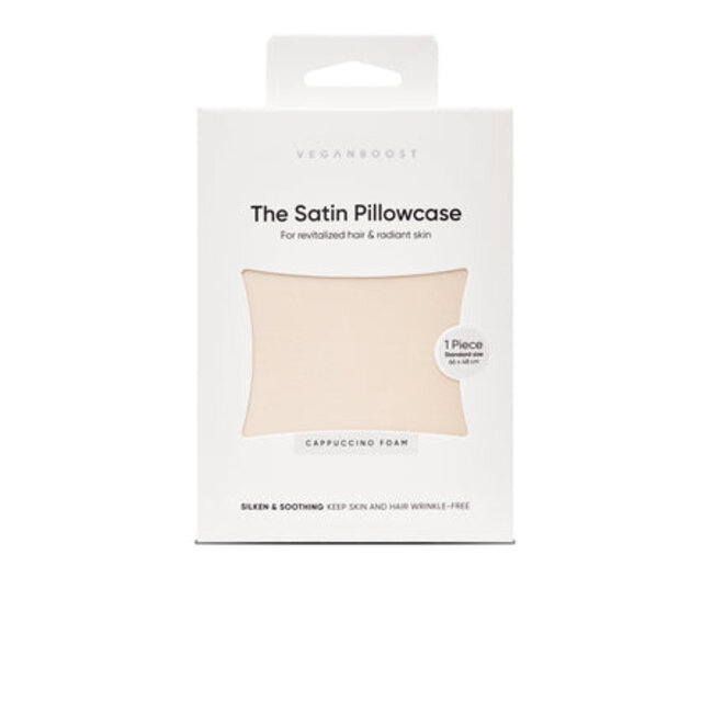 VEGANBOOST Satijnen Kussensloop Cappucino Foam