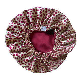 HER MOTIONS Satijnen Slaapmuts/Bonnet - Blush & Berry