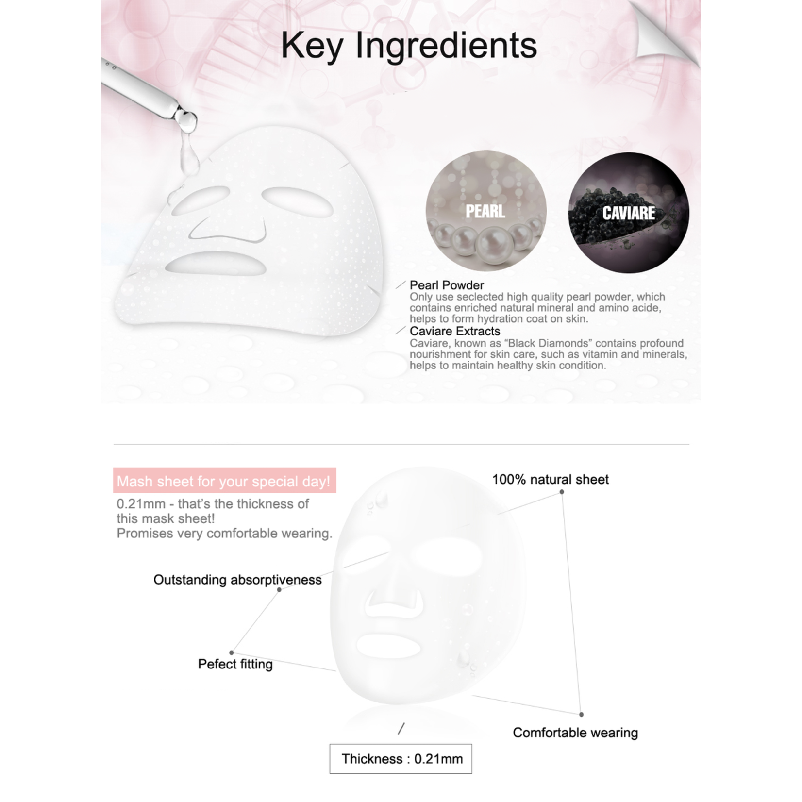 MERBLISS Wedding Dress Intense Hydration Coating Nude Seal Mask