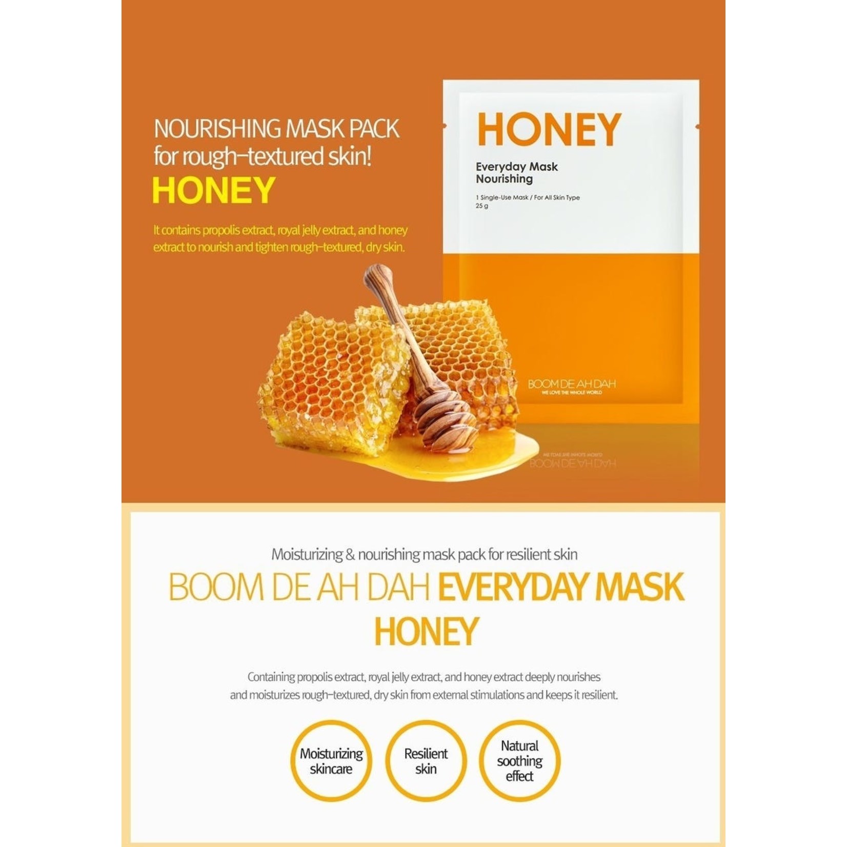 BOOM DE AH DAH Honey Everyday Mask Nourishing