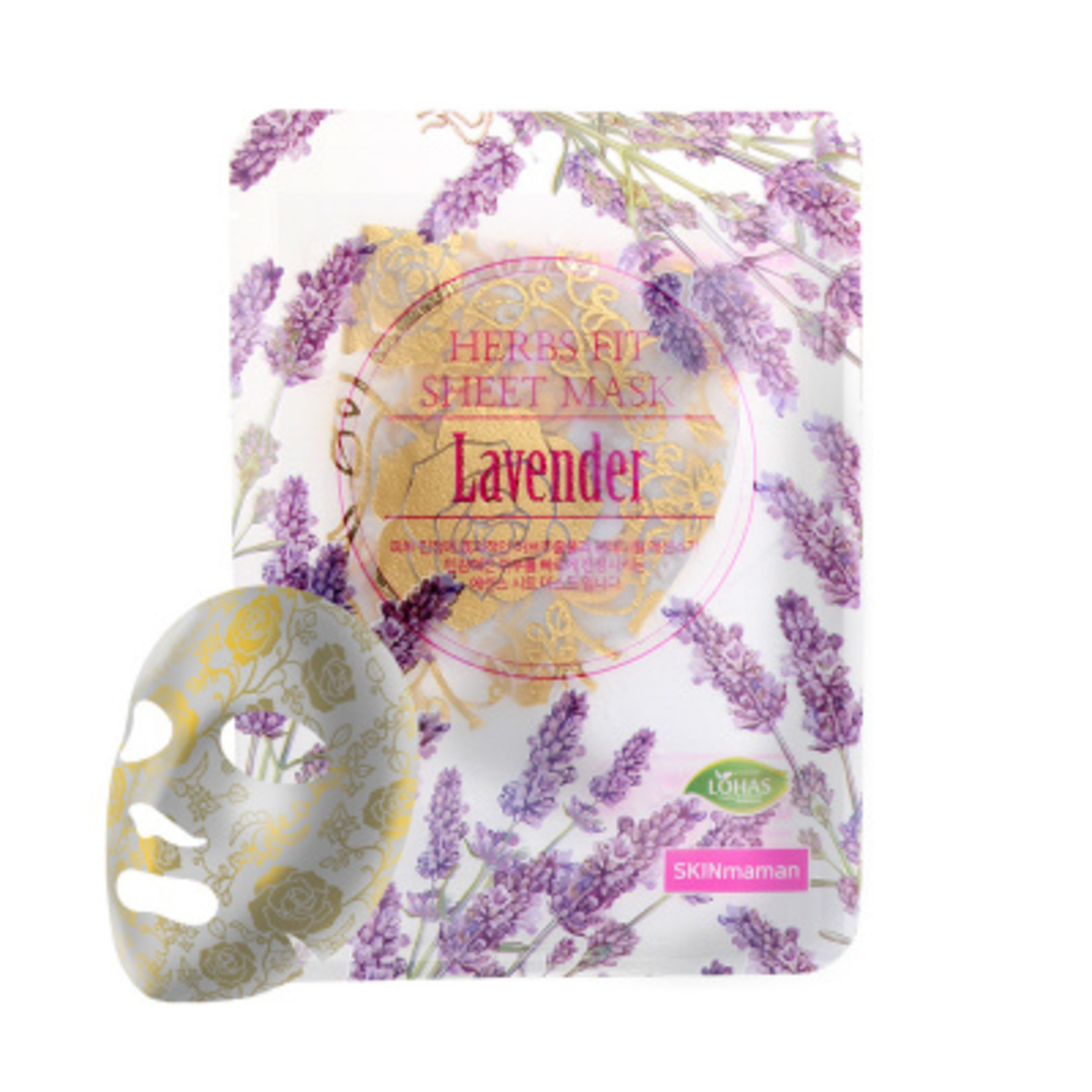 nohj Skinmaman Herbs Fit Gold Rose Sheet Mask [Lavender]