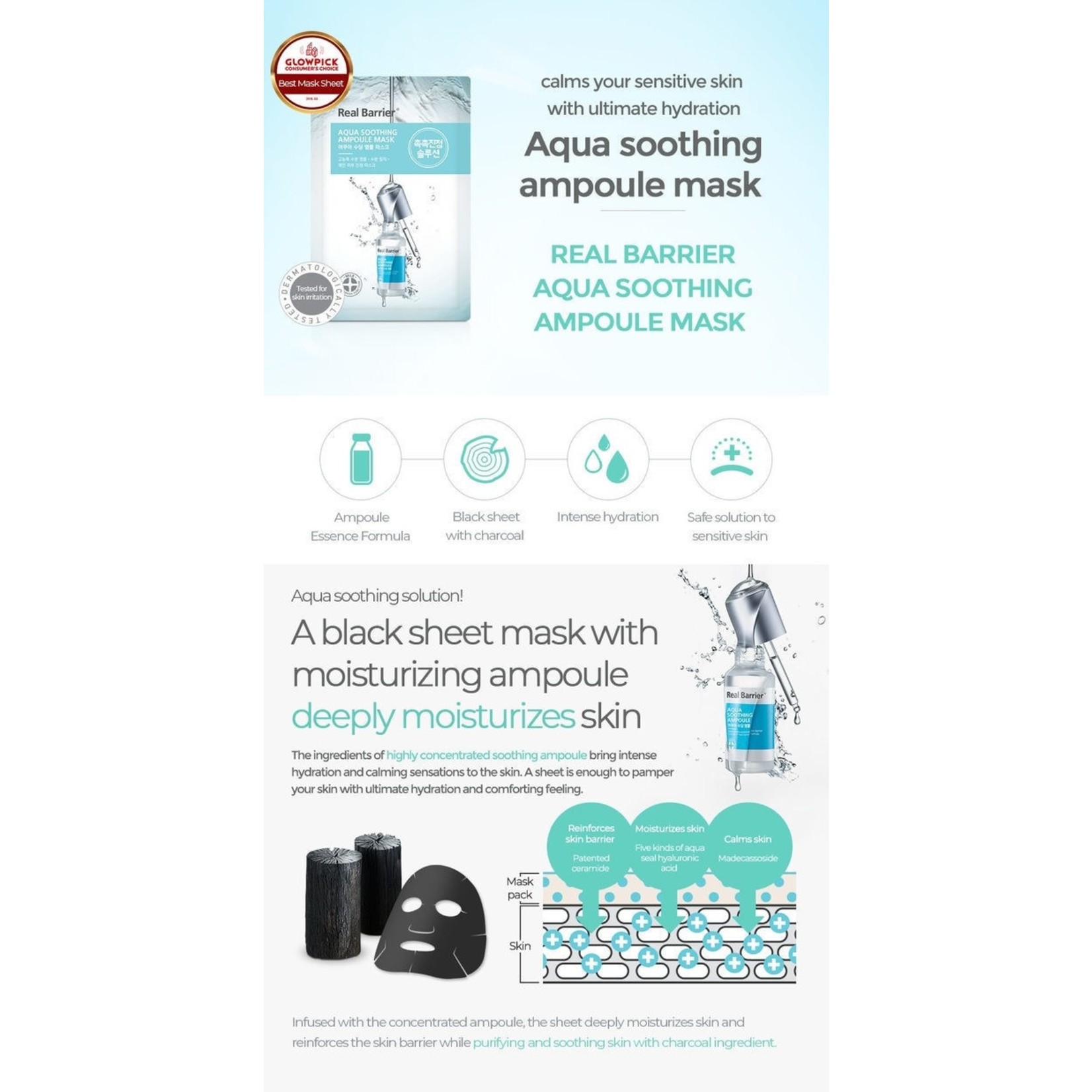 Real Barrier Aqua Soothing Ampoule Mask