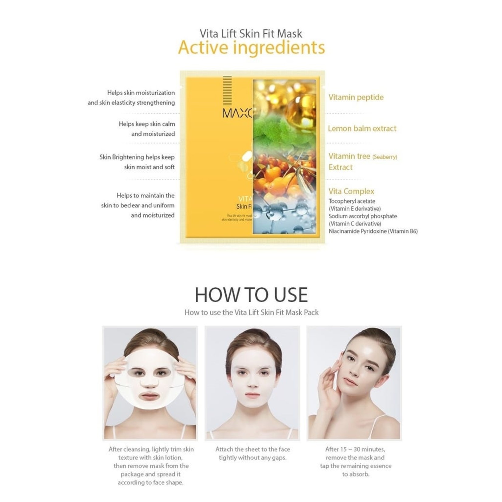 MAXCLINIC Vita Lift Skin Fit Mask