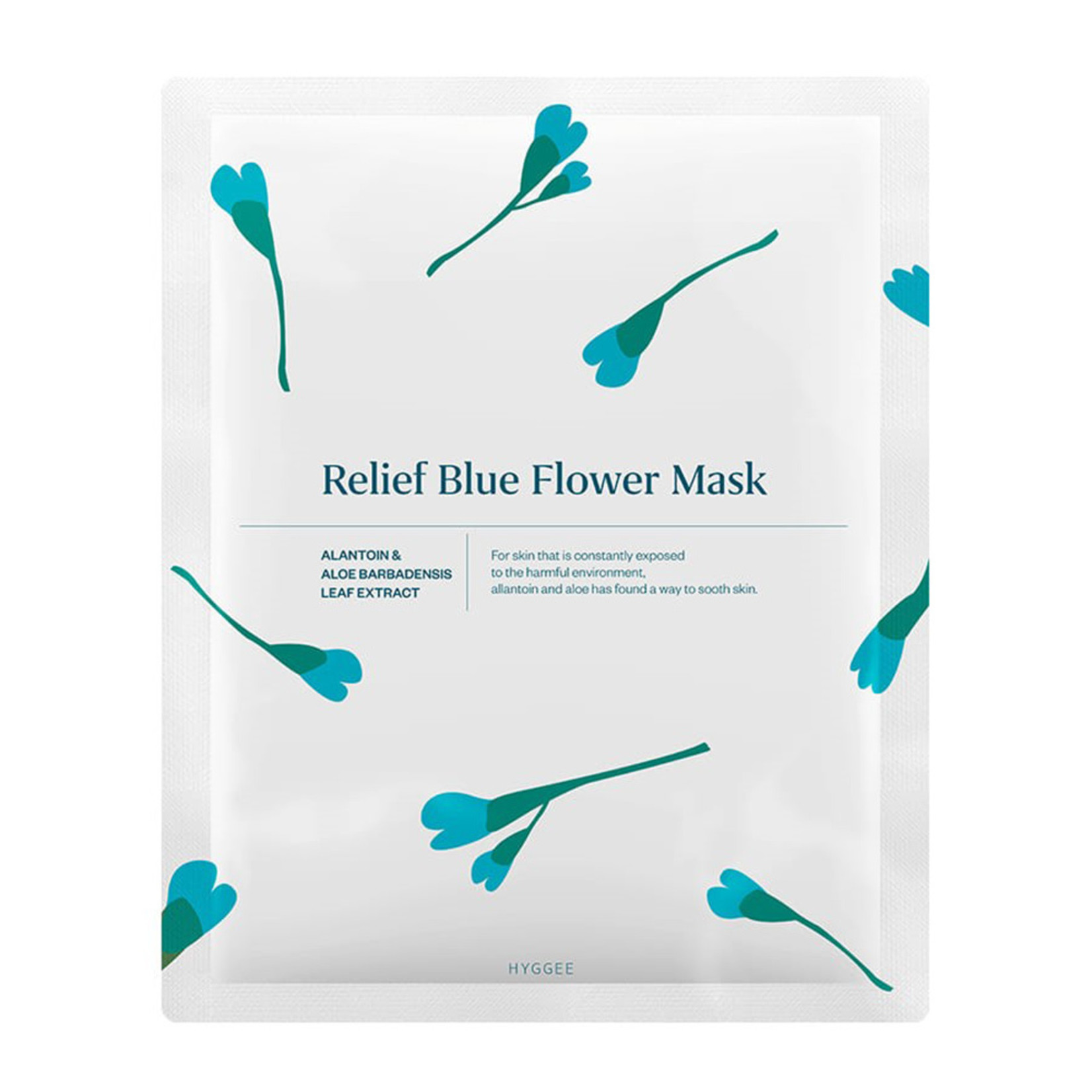 HYGGEE Relief Blue Flower Mask