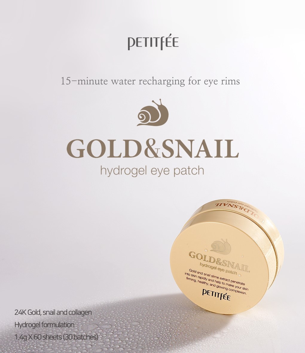 PETITFEE Gold & Snail Hydrogel Eye Patch sheetmask.ch